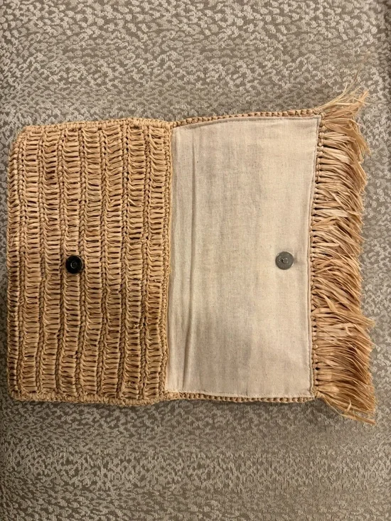 Mar y Sol Lisette raffia clutch like new - Natural - Picture 4 of 7